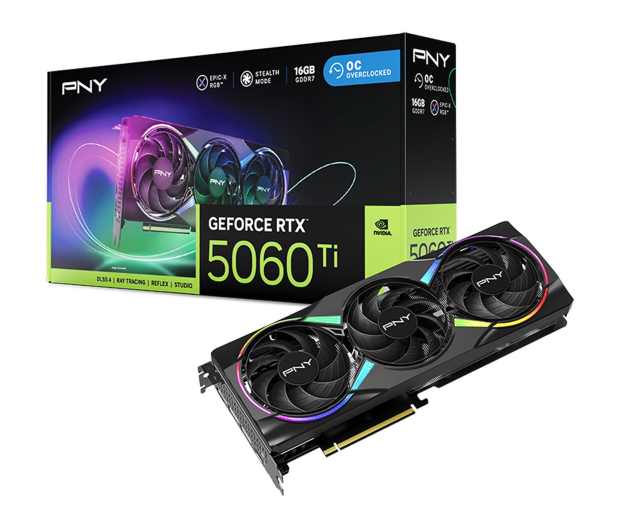 PNY GeForce RTX 5060 Ti Epic-X RGB OC 16GB GDDR7 DLSS4 - 1363596 - zdjęcie